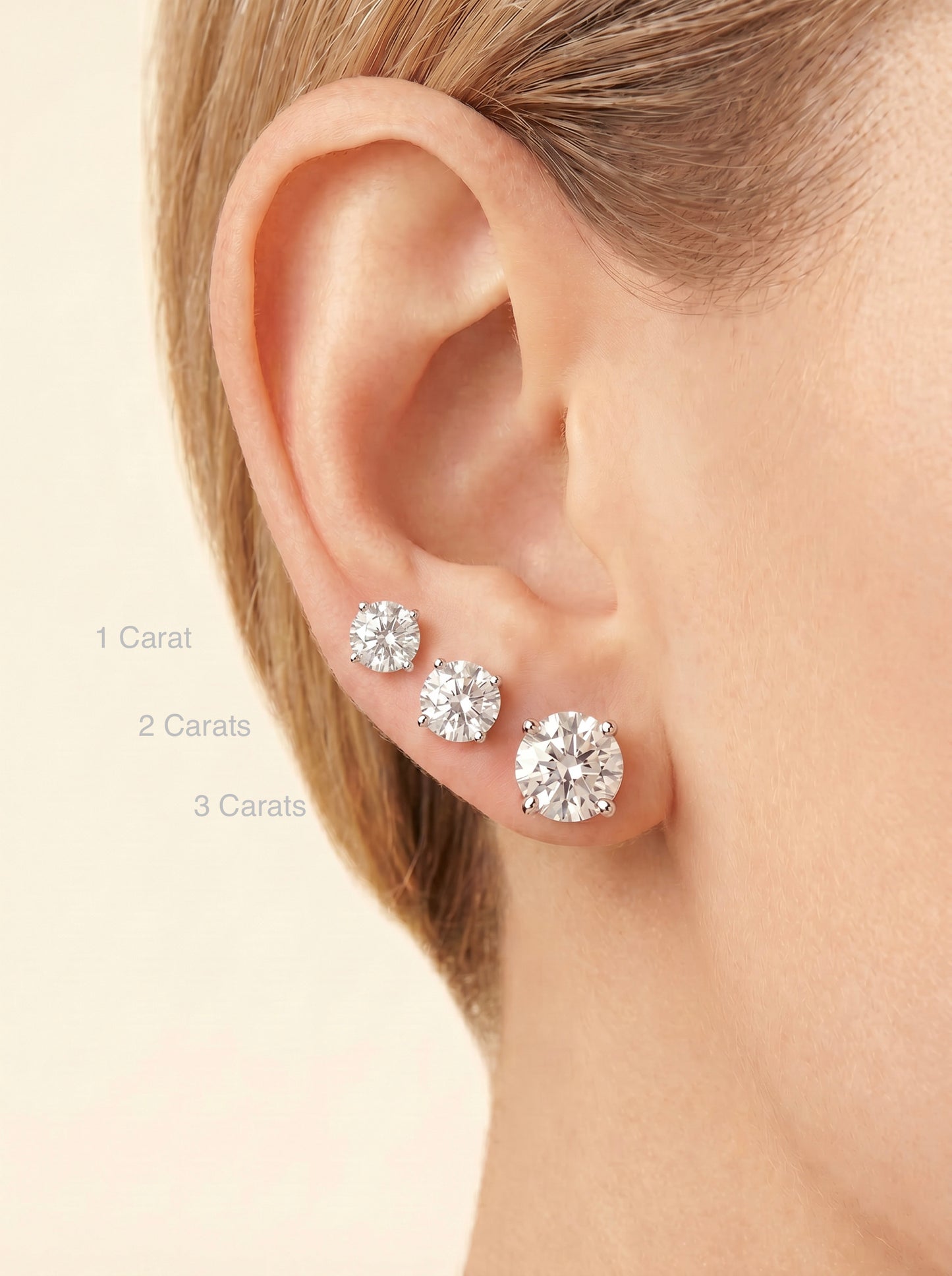 4-Prong Solitaire Diamond Earrings