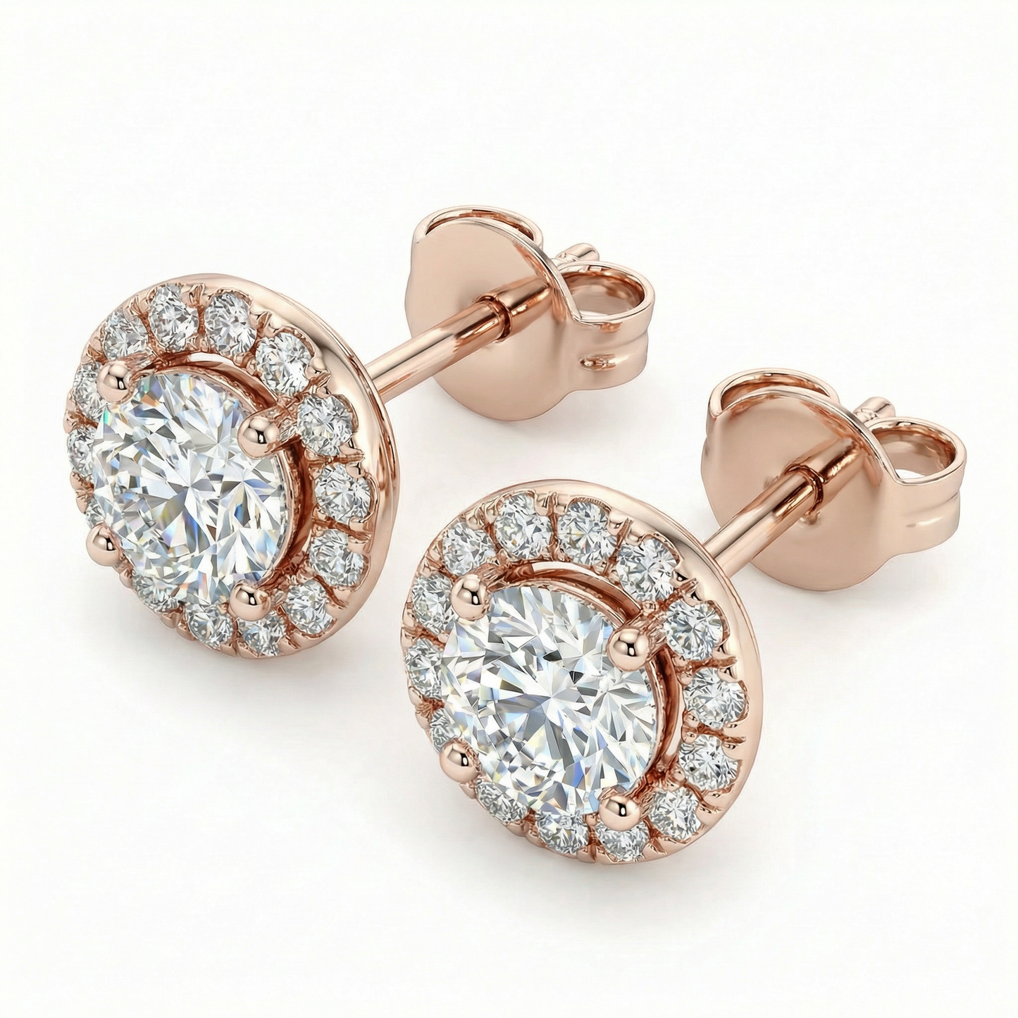 Halo Diamond Earrings