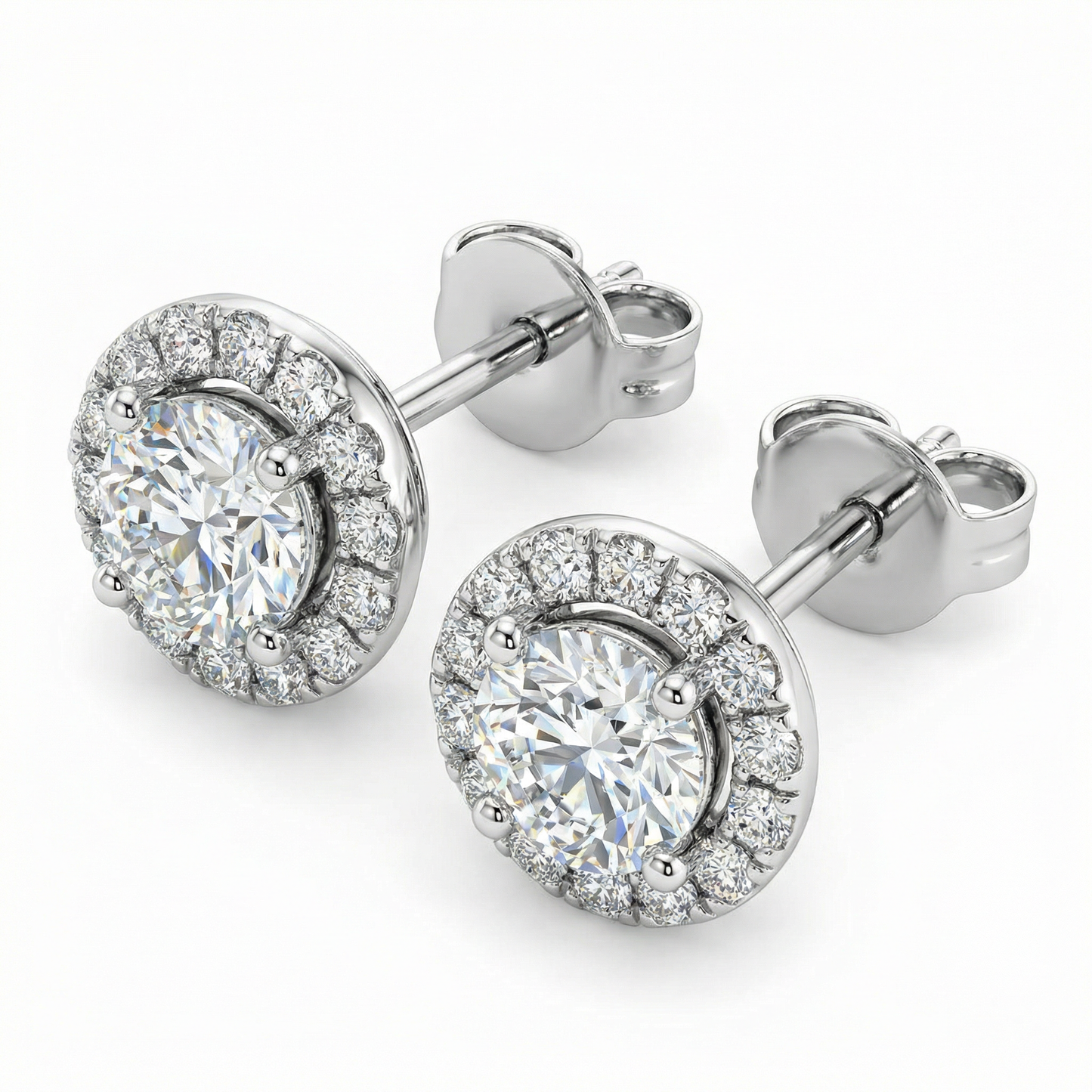 Halo Diamond Earrings