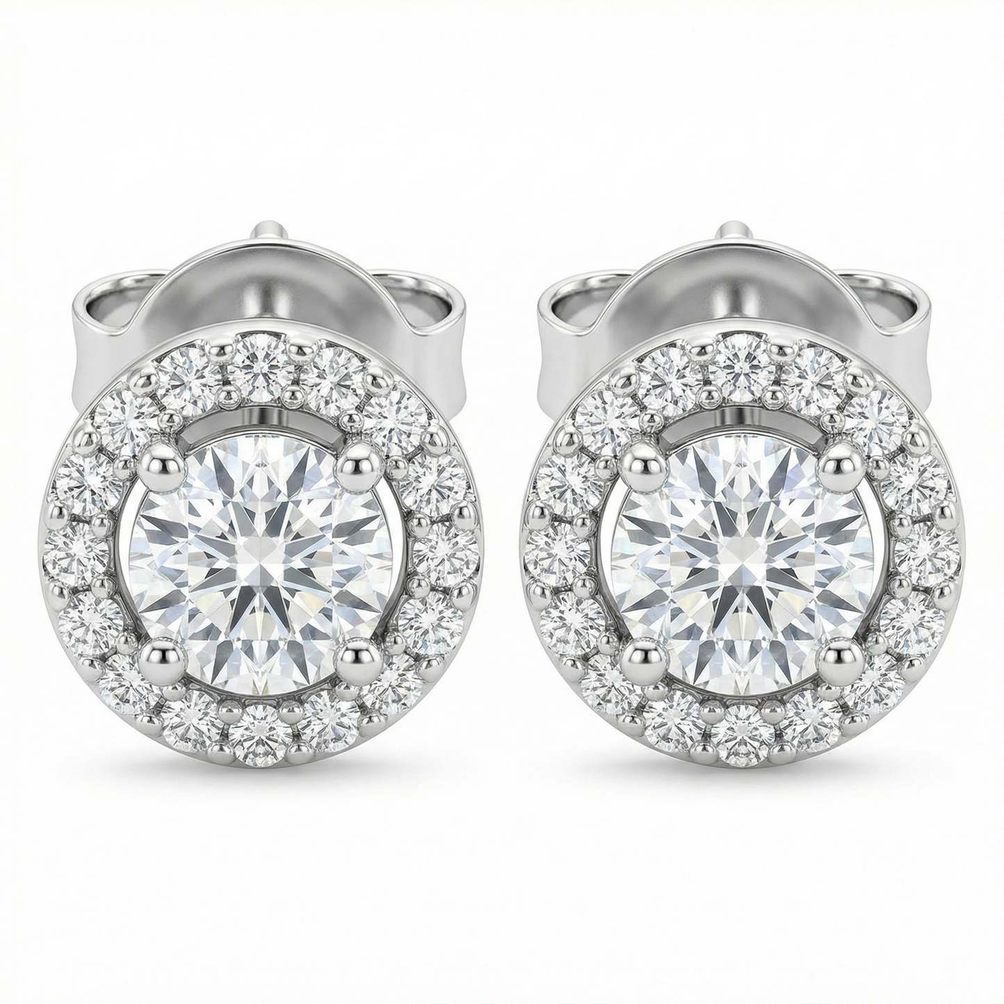 Halo Diamond Earrings