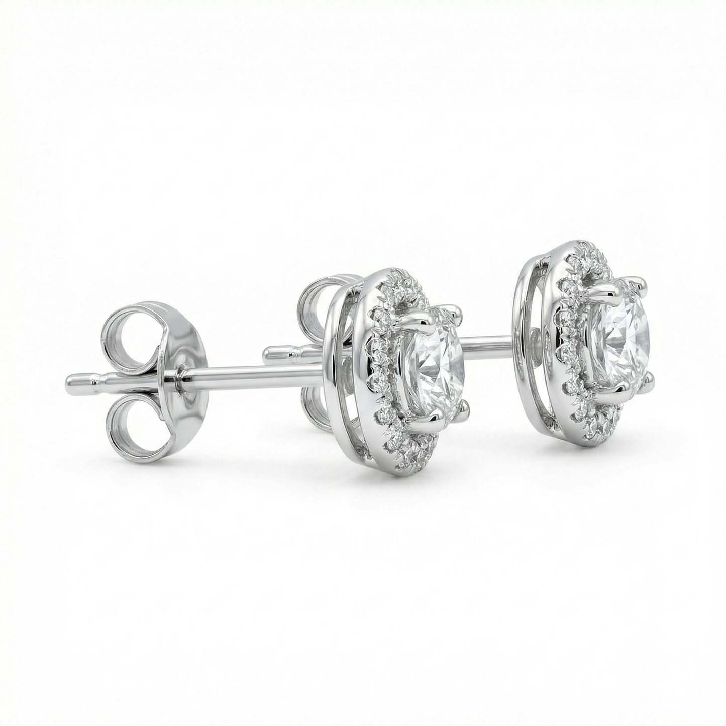 Halo Diamond Earrings