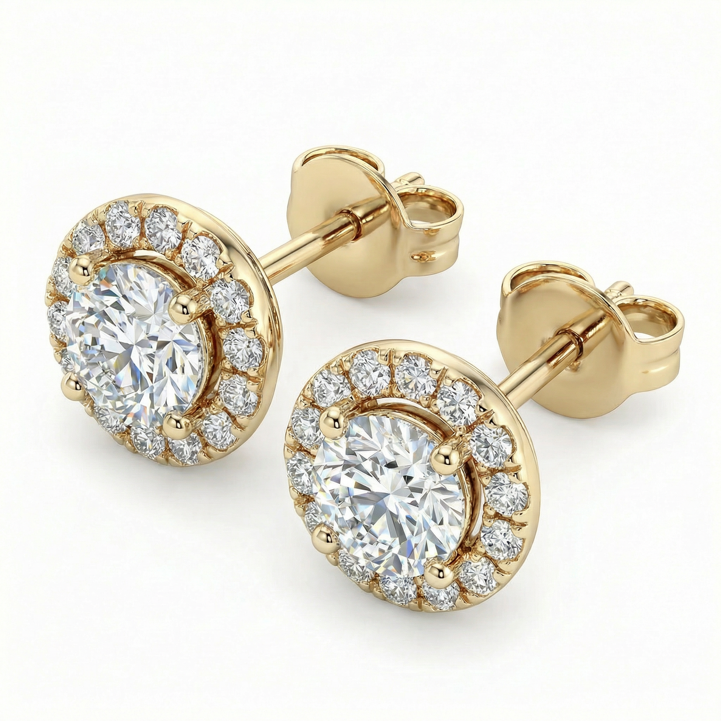 Halo Diamond Earrings
