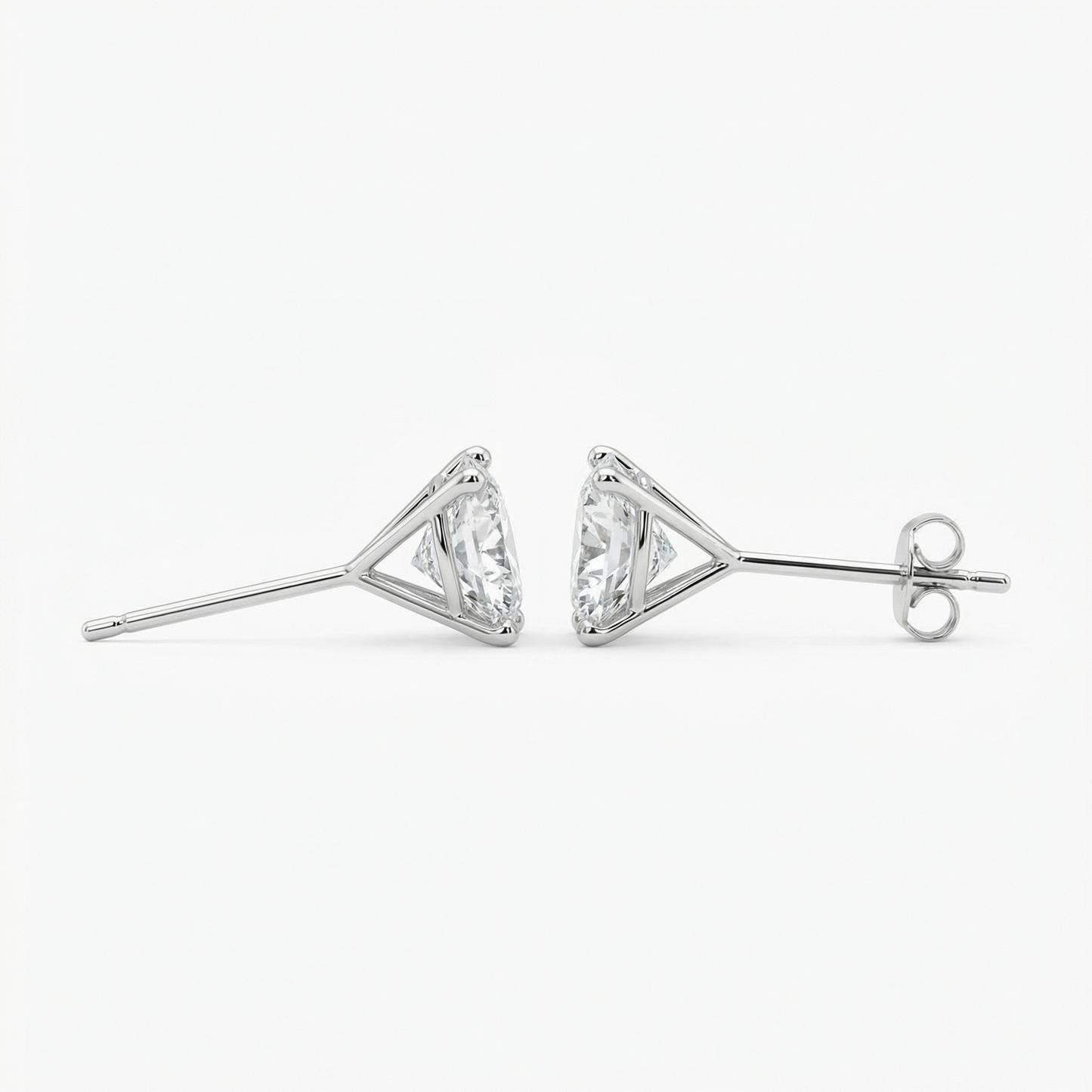 3-Prong Solitaire Diamond Earrings
