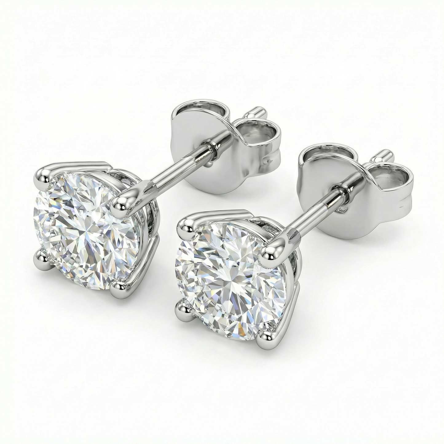 4-Prong Solitaire Diamond Earrings