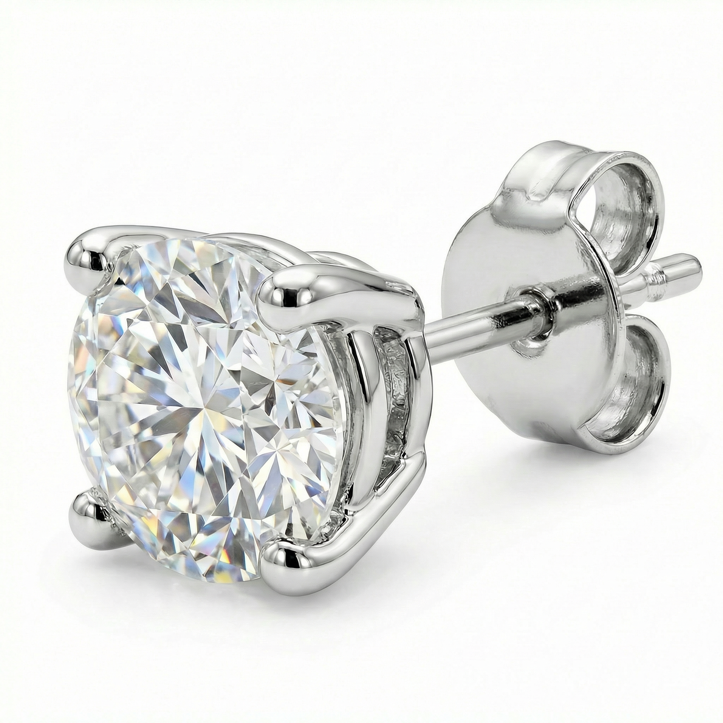 4-Prong Solitaire Diamond Earrings
