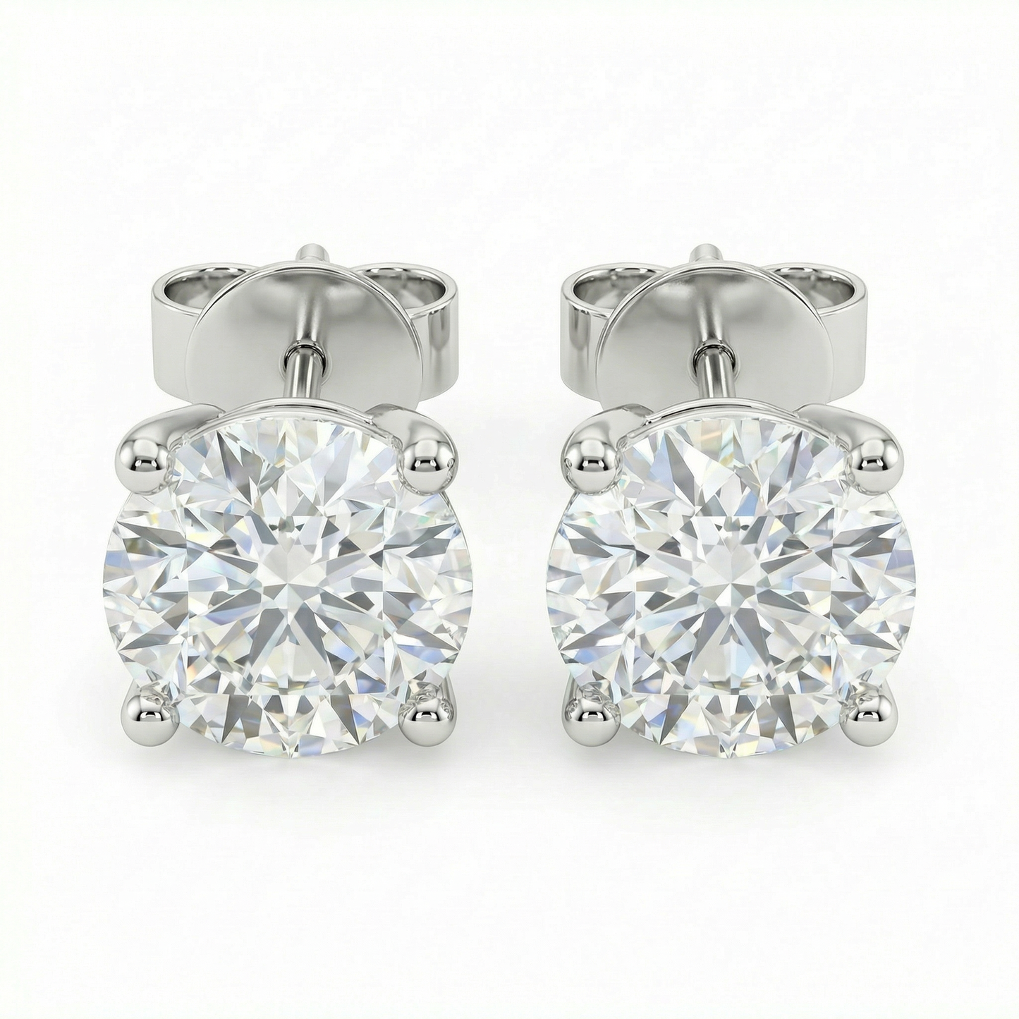 4-Prong Solitaire Diamond Earrings