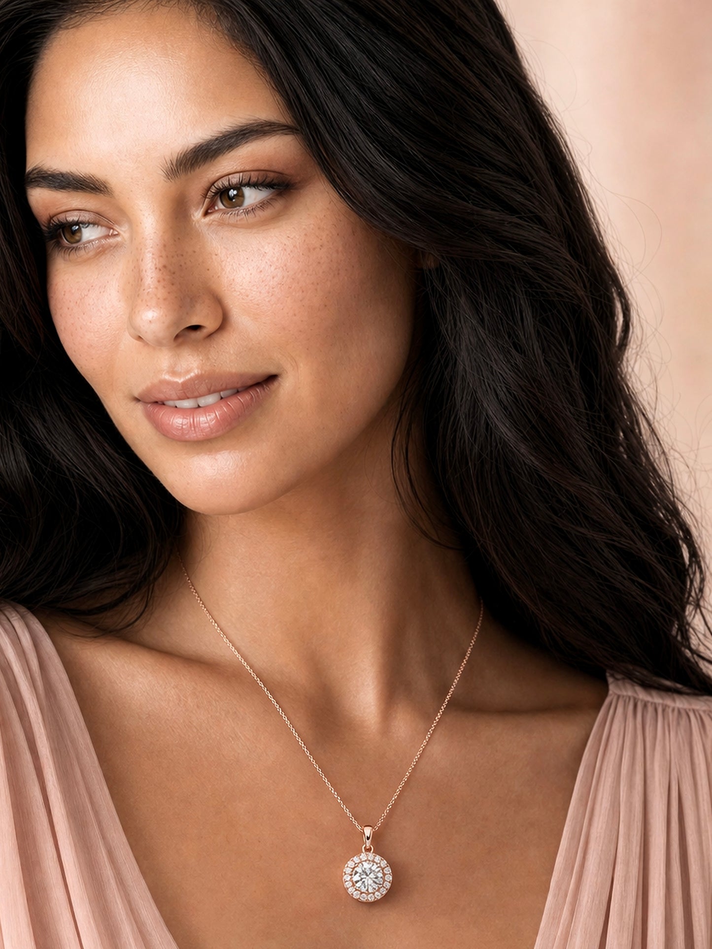 Halo Diamond Pendant